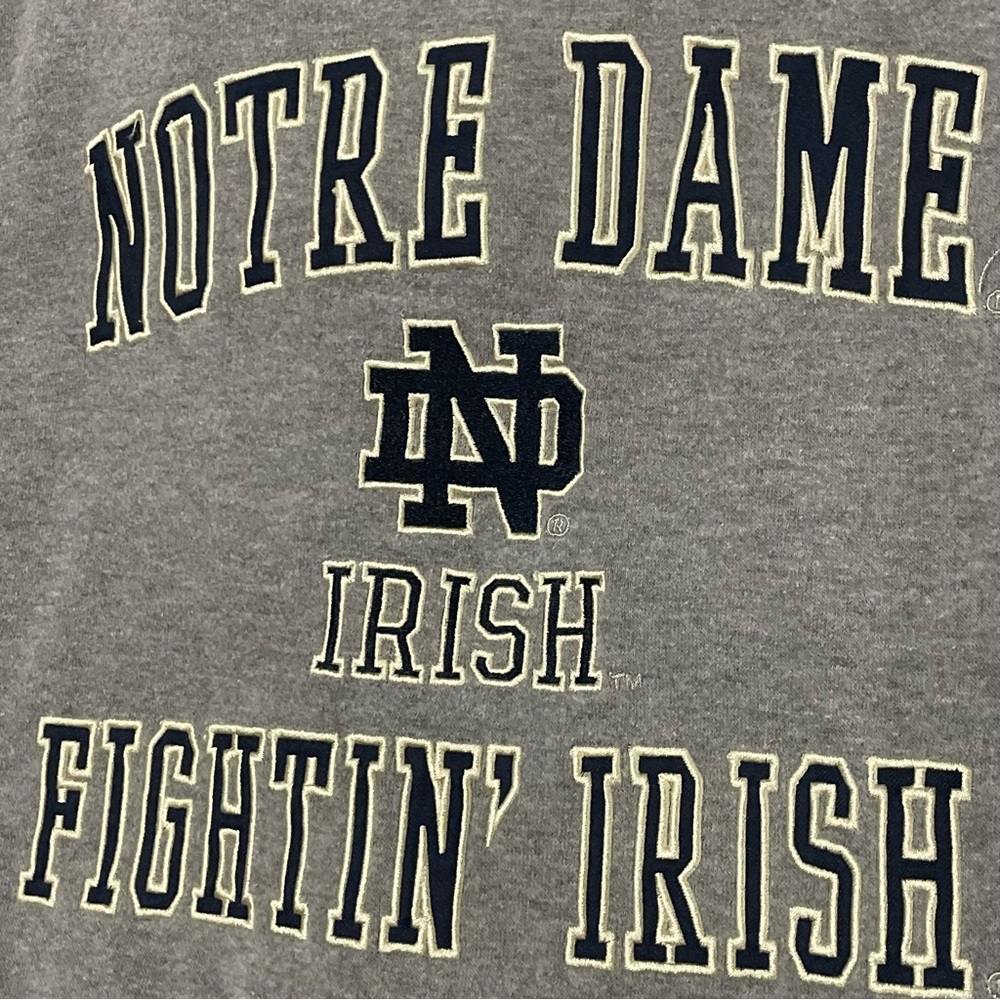 Colosseum Mens XL Notre Dame Pullover Hoodie Sweater Gray Sports Athletics - Picture 8 of 9